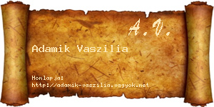 Adamik Vaszilia névjegykártya